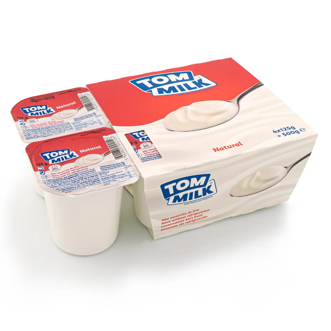 Long Life Flavoured Yogurt TOM MILK pack 4x125g for wholesale