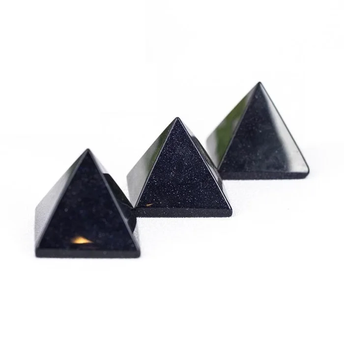 Best Quality Natural goldstone blue crystal pyramid natural stone gemstone healing stone pyramids Wholesaler