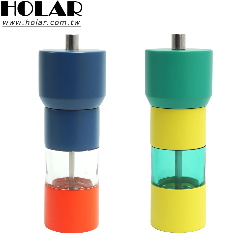 [Holar] Taiwan Made New Colorful Wooden Manual Salt Pepper Grinder Set