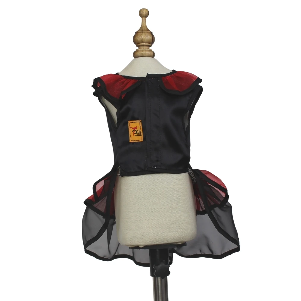 New Design 2021 Chiffon Pleated Round Neck Dress For Pet Dogs Apparel (Small Size)