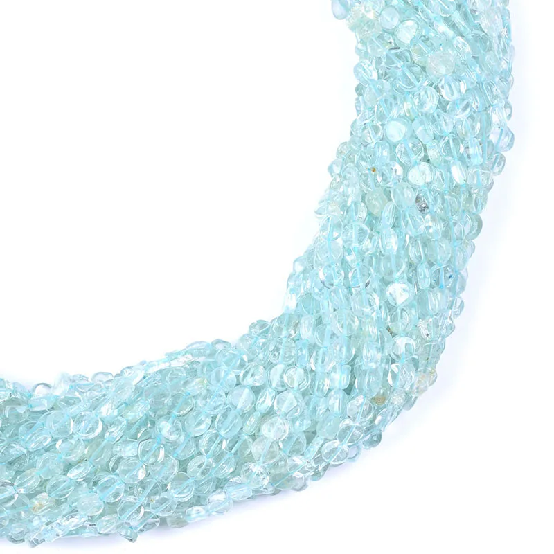 Лидер продаж, натуральные аквамариновые Гладкие бусины в форме монеты, аквамариновые Гладкие бусины из драгоценных камней для ювелирных изделий