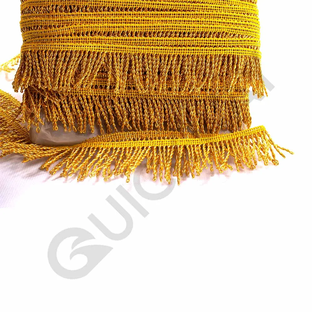 Wholesale Gold Color fringes Custom Cotton Fringes Best Sale Quality Sale Bulk Manufacture By QUICK WAY INDUSTRIES