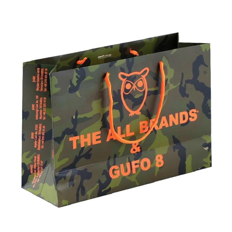 Высококачественный Подарочный пакет из переработанной крафт-бумаги с ручкой