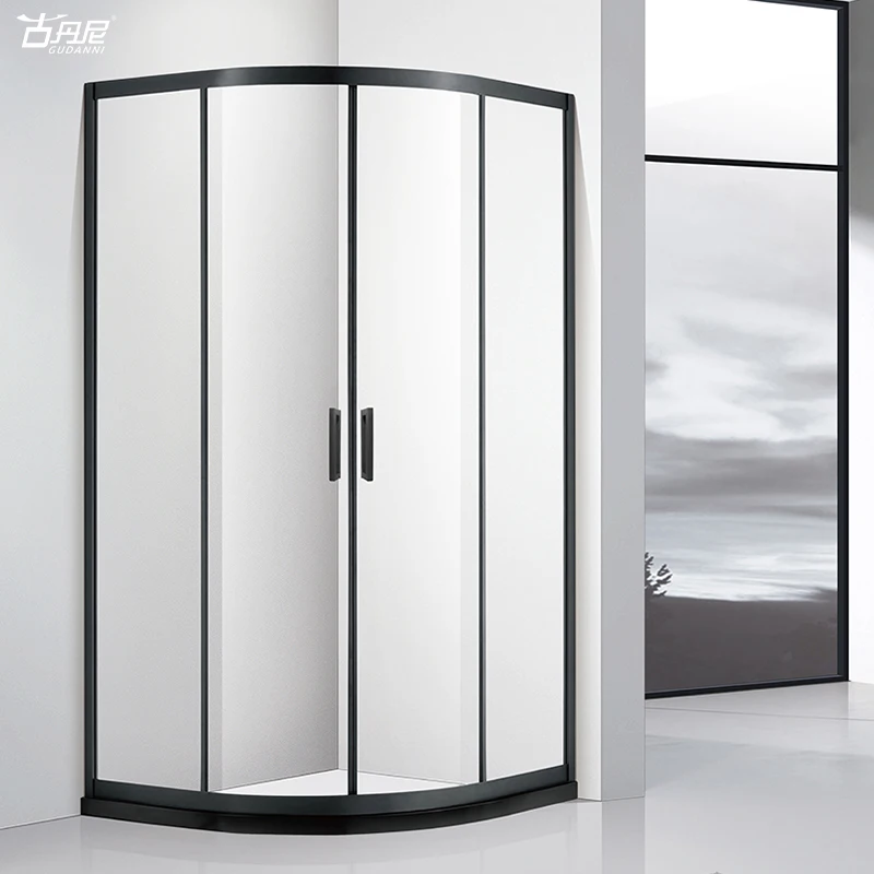 GUDANNI Waterproof tempered glass shower room enclosure bathroom square folding door