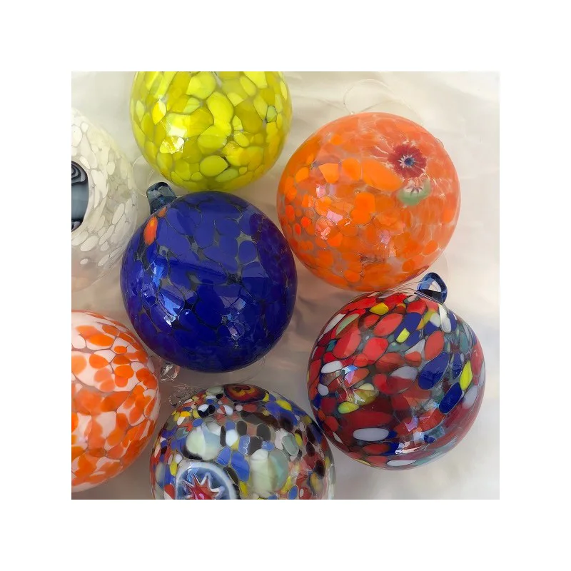 Made in Italy Top Quality Murano Glass  Handicrafted Christmas Balls 10 Pcs x Box Made in Italy Hot Sale