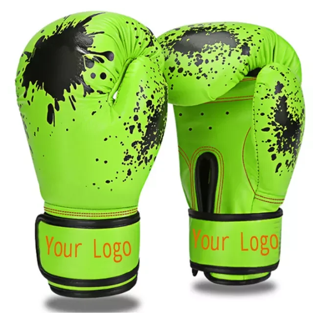 Comfortable custom design Manufacturer Printed Boxing Gloves Custom Logo Boxing Gloves Big Logo Fighting Gloves