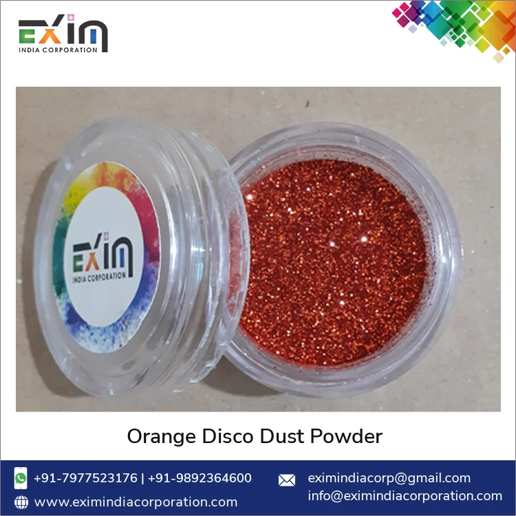 Лучшая сделка на нетоксичные частицы из пищевого класса порошок оранжевой диско-пыли от подлинного поставщика