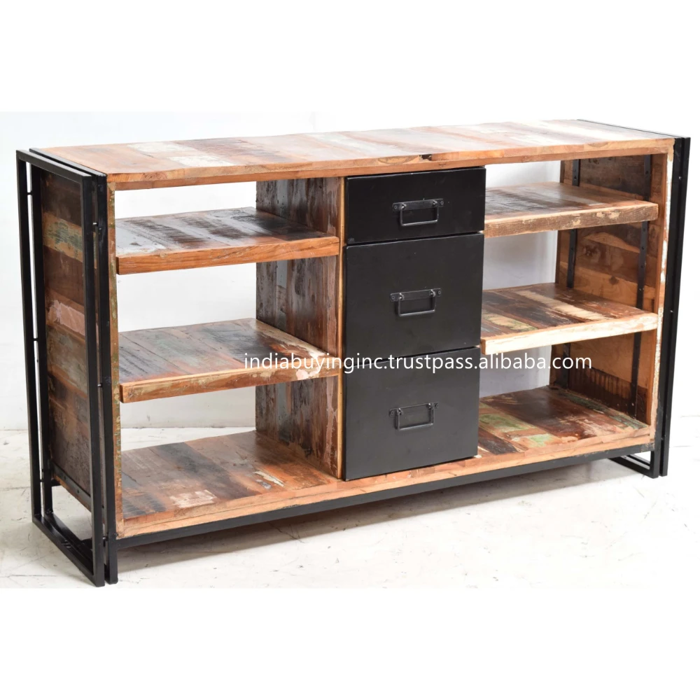 Classy look cabinet Industrial Look TV Low board Cabinet Best Seller of Industrial Furniture Crafted in India Best price