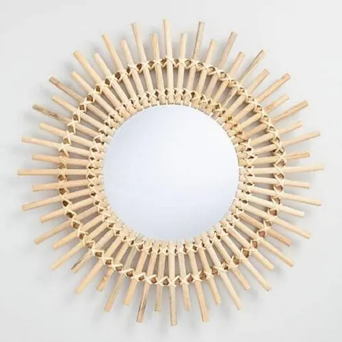 Плетеный материал из ротанга домашняя мебель традиционный дизайн стиль современный внешний вид зеркало в форме