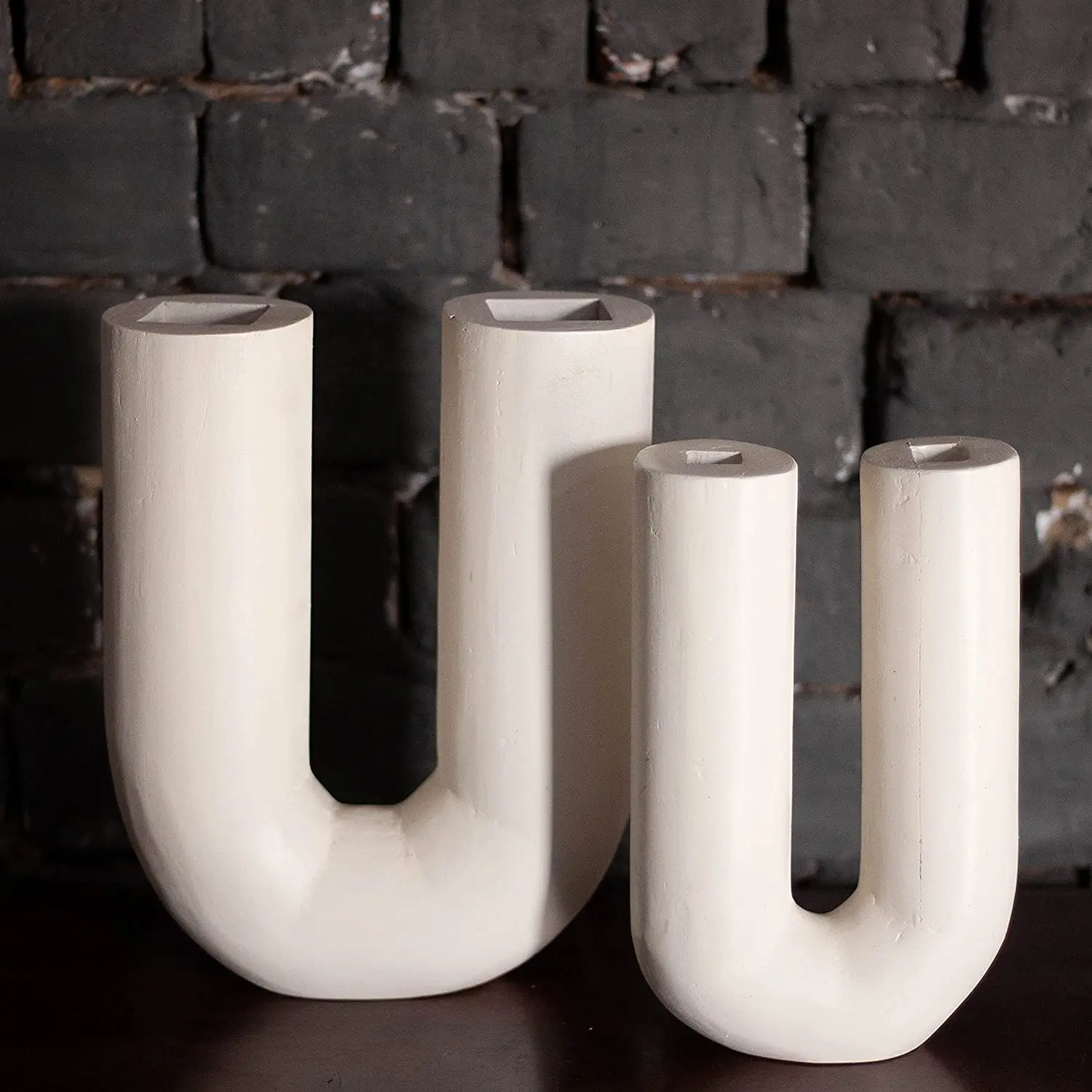 
U shape Flower Vase for Table Decoration indoor Home decor indoor Planter Pot Flower Metal vase for Table Top Decor 