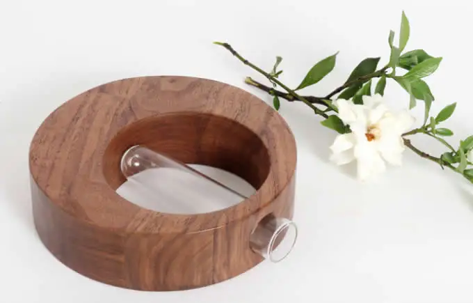 Handmade high quality oval round wood borosilicate glass tube planters cheap garden price living home decor plants water nordic