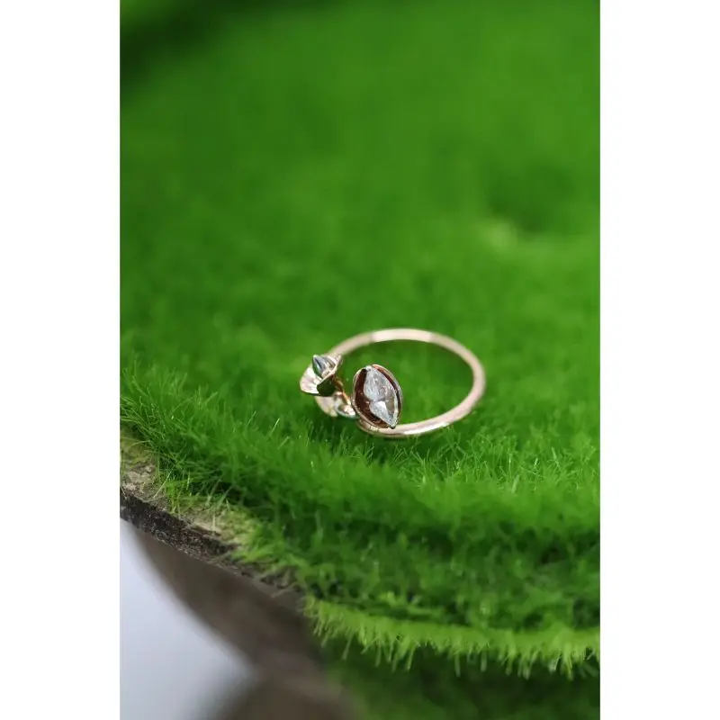 Кольцо с бриллиантами уникальный дизайн губ кольцо 3gms 18k натуральное золото обручальное для женщин