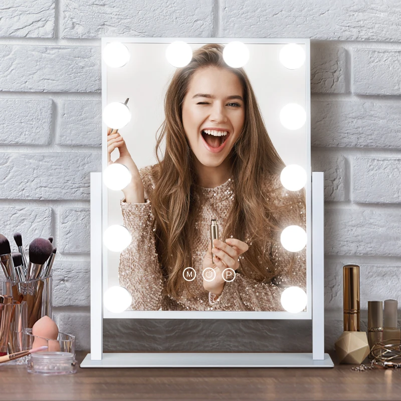 Оптовая продажа с завода, 12 лампочек, зеркало для салона красоты, туалетный столик в голливудском стиле, товары для макияжа GMH2001