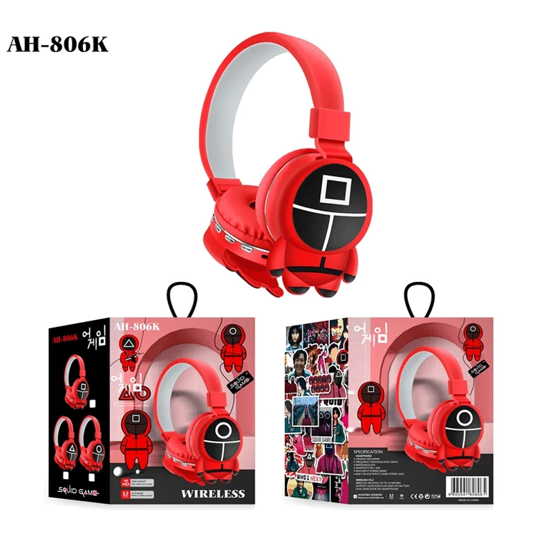 Новое поступление беспроводные наушники BT для детей рождественские подарки игр кальмар