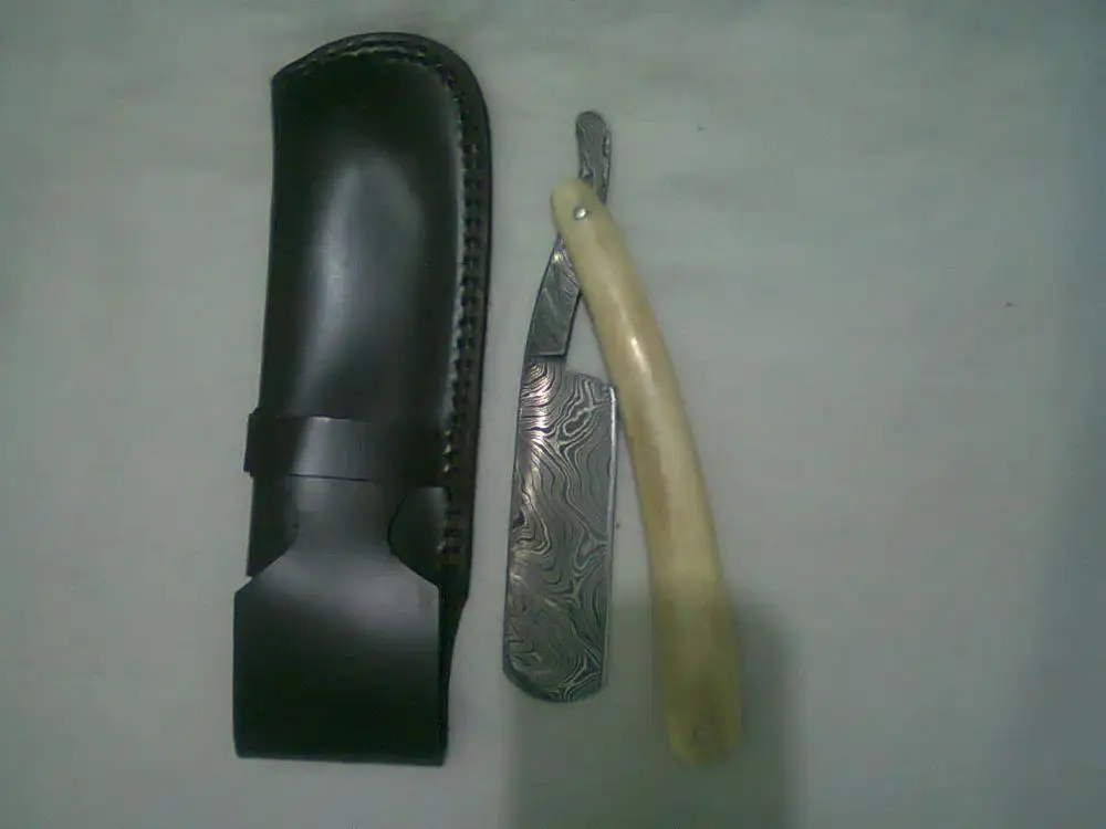 Damascus Stainless Steel Straight Razor cut throat