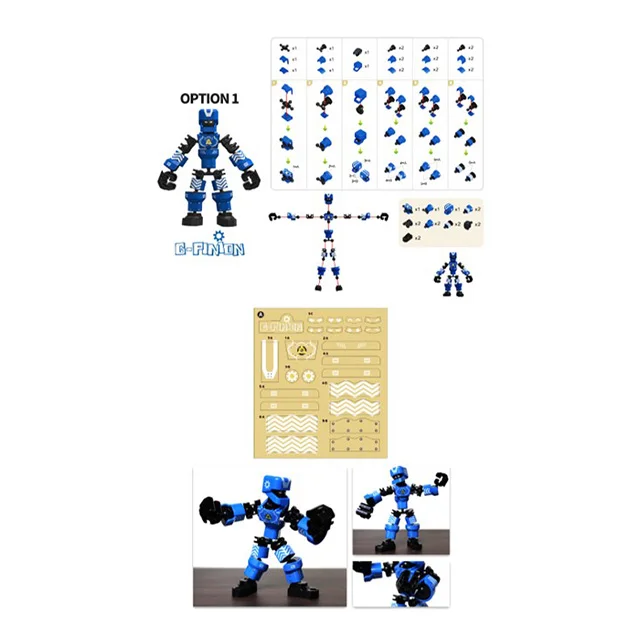 Gears Figure Series Simple Assembly Toy with Joint-structure Human Robot Toy Product Easy to Build