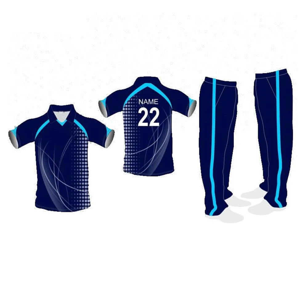 
Высококачественная форма для команды по крикету с сублимационным логотипом, цветной новый дизайн, Джерси для крикета для мужчин 