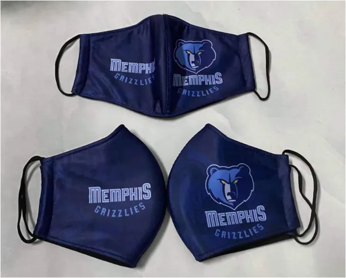 
Original design NBA ball team Lakers Heat Warriors Nuggets pluggable protective maskes face cover adults 