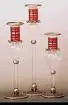 Unique hand blown glass 24 crt gold decorated Egyptian Candle Holders
