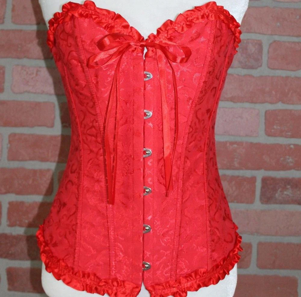 RED & BLACK PVC COSRSET/BODY SHAPER