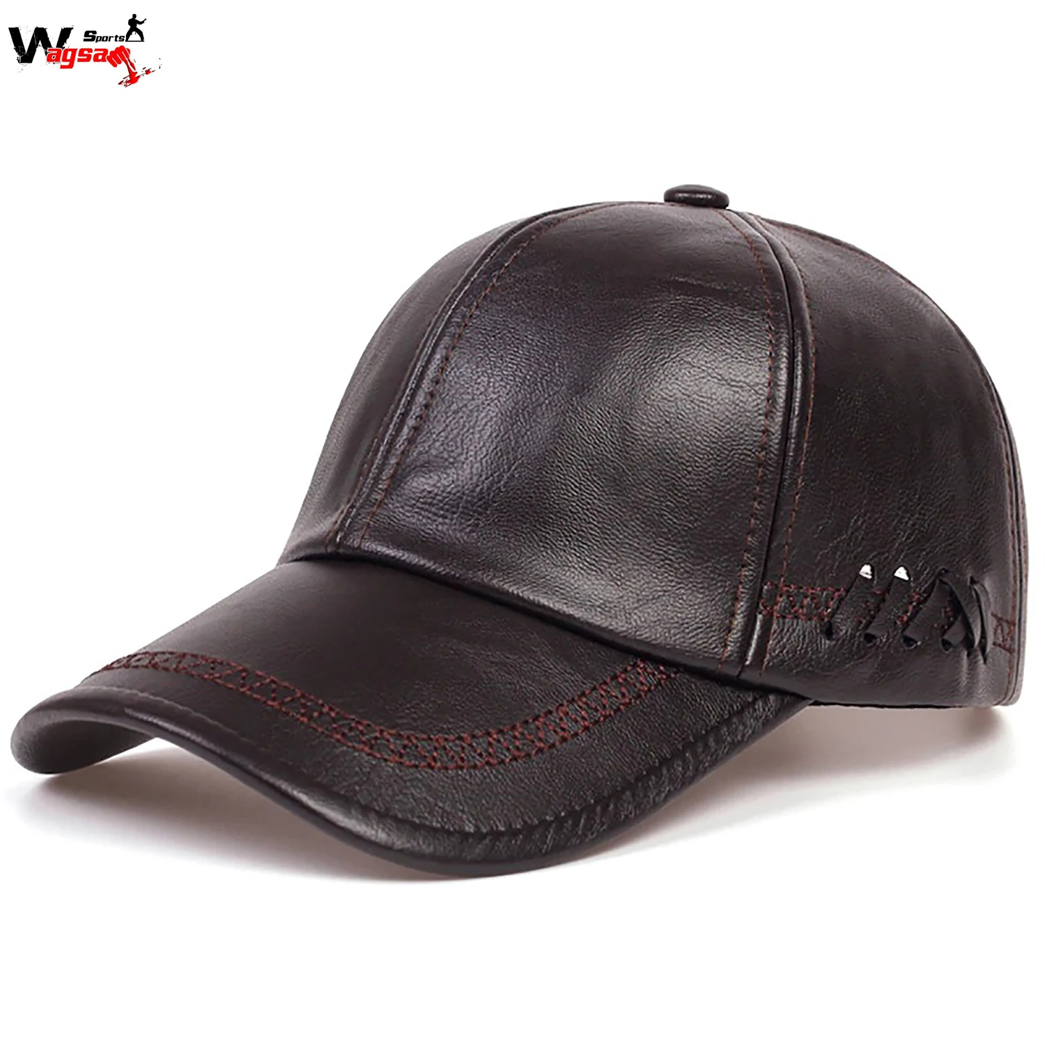 Модные однотонные зимние кожаные Бейсбольные мужские Снэпбэк Осенние Теплые черные женские шапки