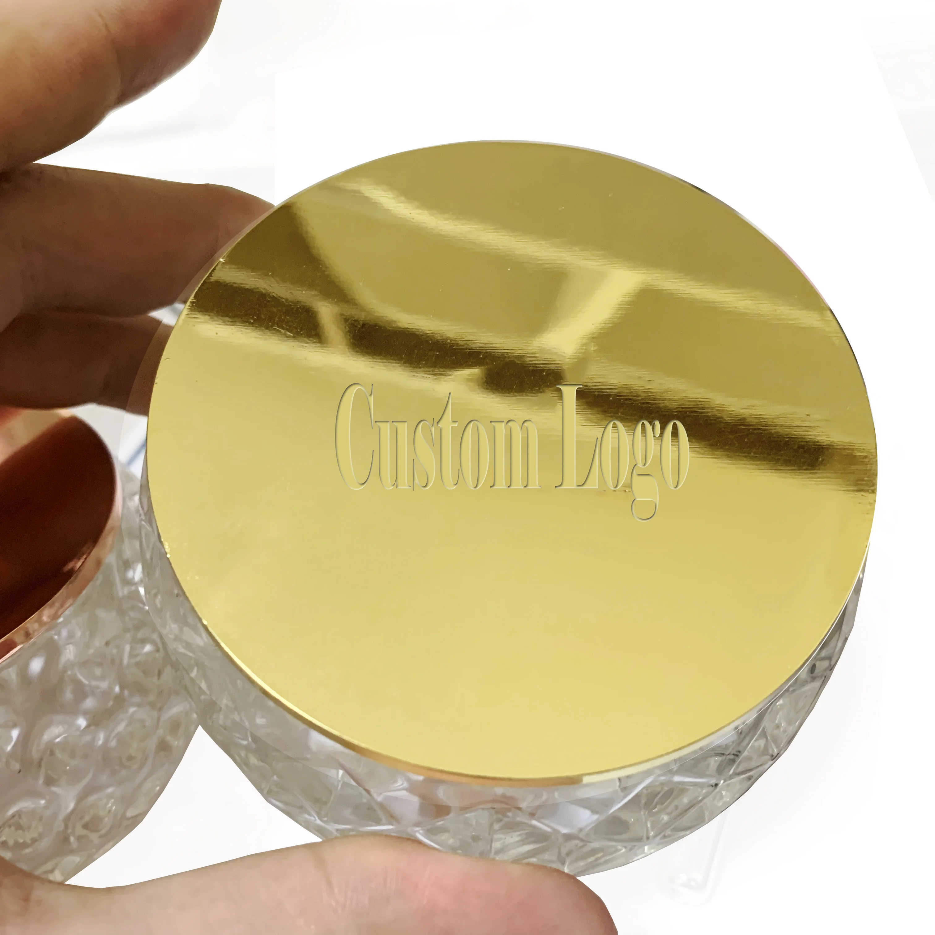 Wholesale Metal Crafts Round Shape Electrogilding Candle Cover Candle Lid