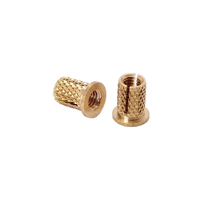 Factory Direct Rubber Nut Brass Threaded Knurling Insert & Threaded Brass Inserts M10 for Plastic Molding