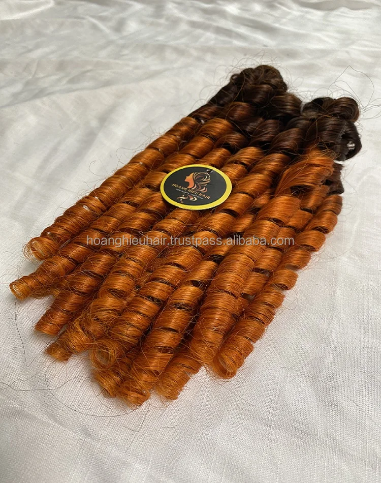 
Специальный цвет Омбре итальянские завитые волосы 2 тонны ярко-оранжевые натуральные бразильские человеческие волосы полностью выровненные кутикулы 