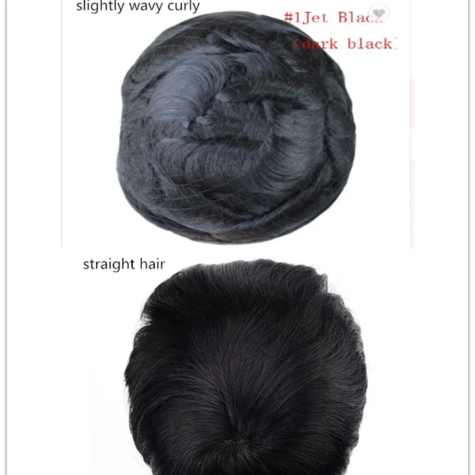 Тонкий парик из человеческих волос на кружевной основе, сменные индийские волосы для мужчин