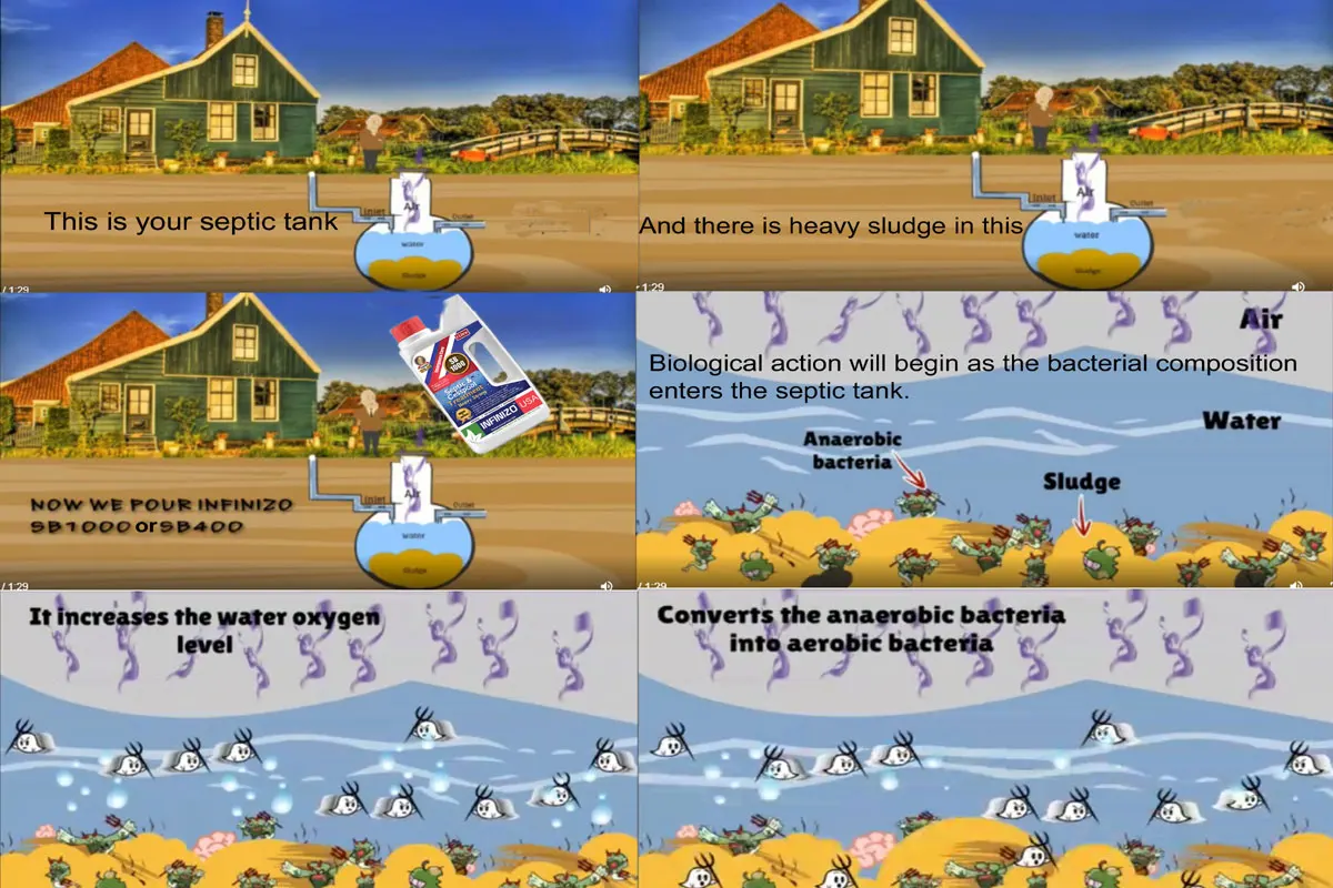 Infinizo USA SB 888 анаэробный бактериальный фермент септический резервуар очиститель/туалетный блок/Средство для удаления запаха и перелива сильный порошок (500 г)