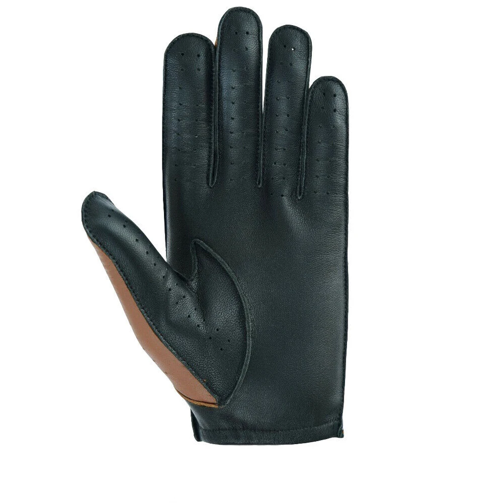  Цветные мужские перчатки для вождения из натуральной кожи с закрытыми пальцами