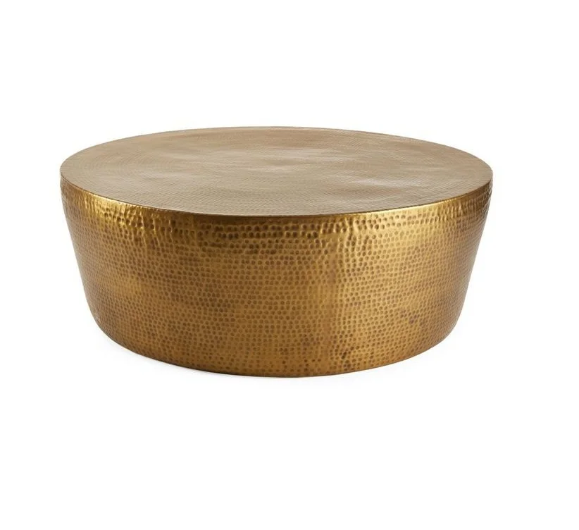 High Quality Hammered Aluminium Coffee Table Manufacturer Latest Design Handmade Hammered Metal Side Table Supplier