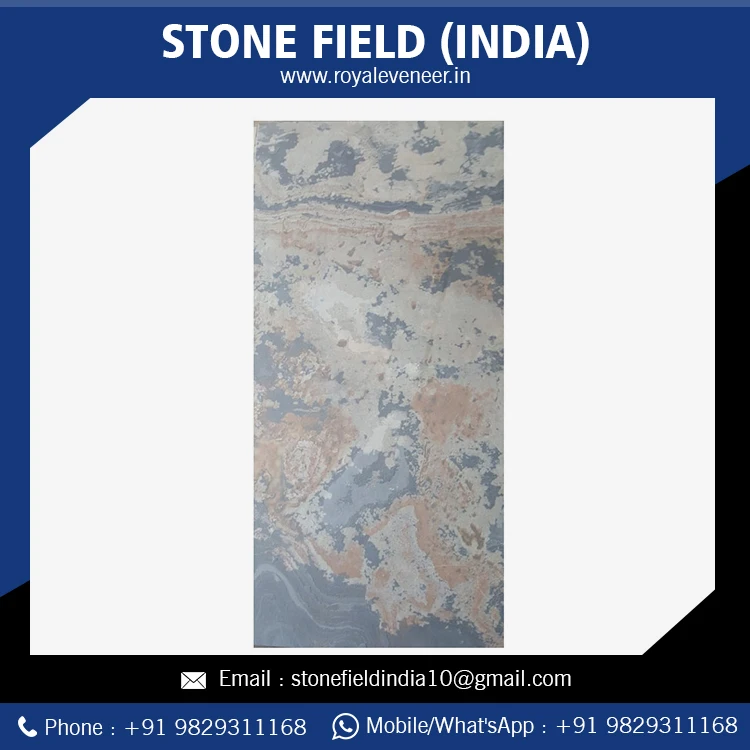 Natural Indian Autumn Rustic Veneer Stone Thin Flexible Stone Sheet Universal Supplier from India
