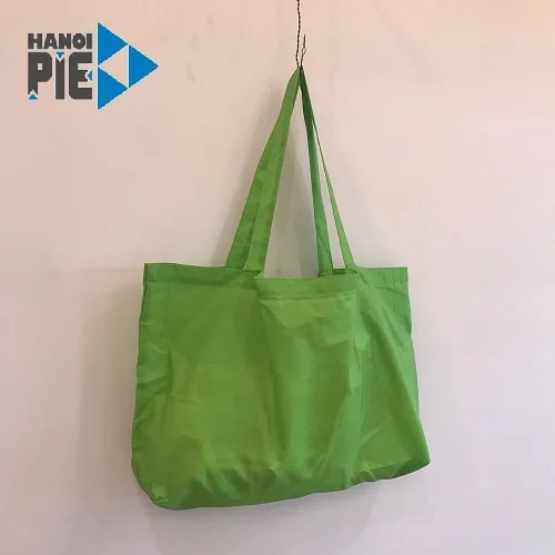Made in Vietnam reusable good quality custom logo eco cheap shopping ripstop polyester bags for grocery stores