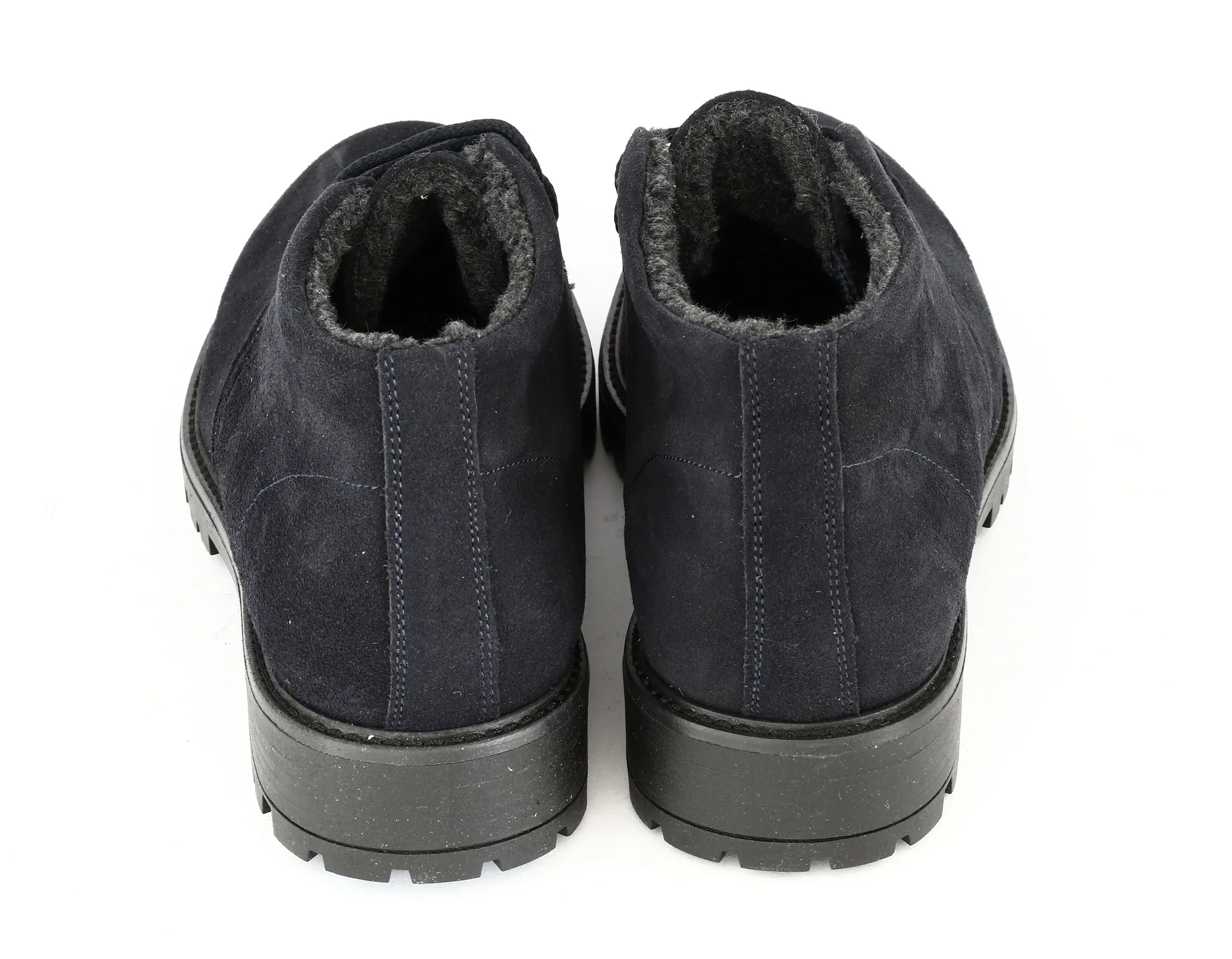 GENUINE LEATHER OR FAUX SUEDE ANKLE BOOTS WITH SYNTHETIC FUR LINING