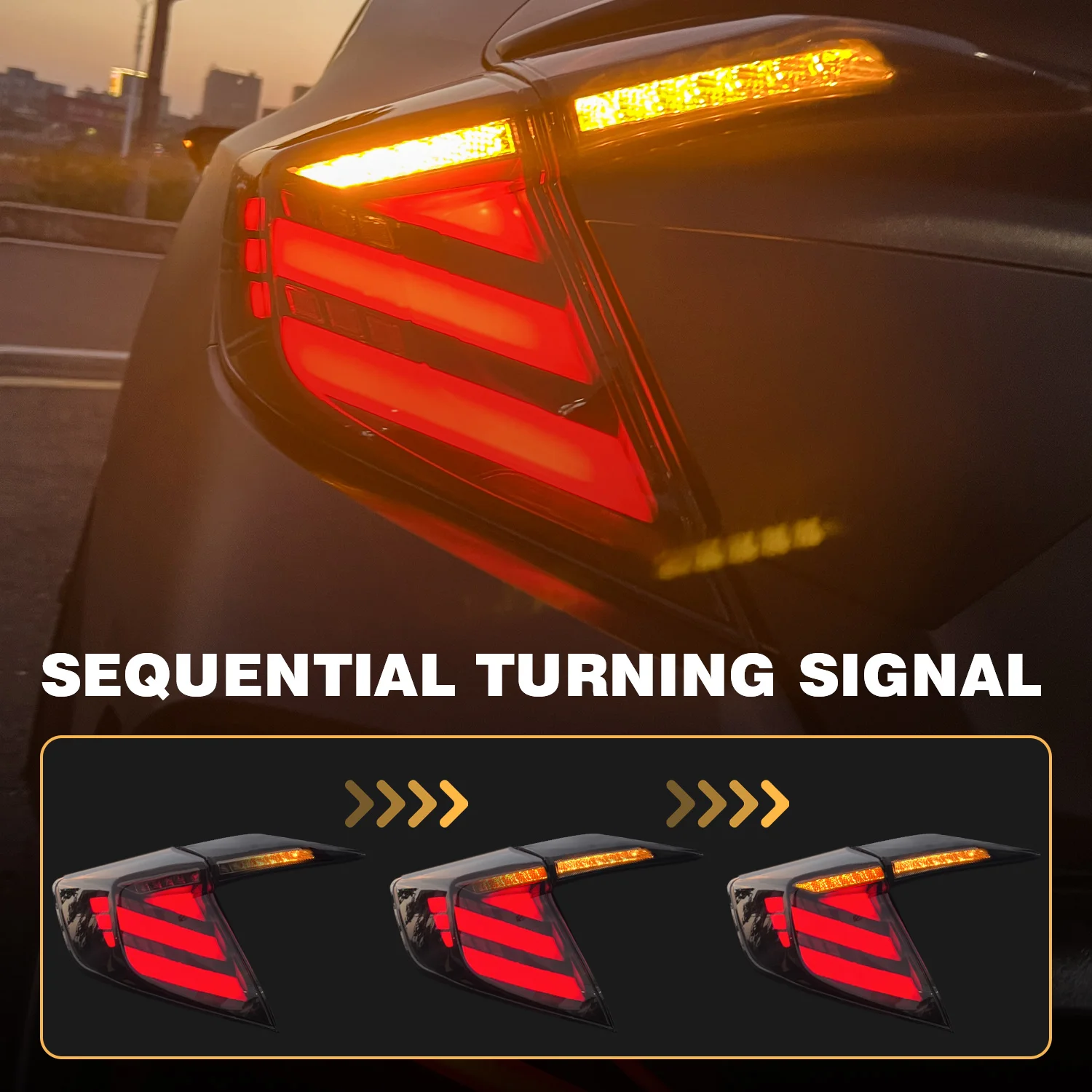 Archaic New Design Factory Tail Lamp For Honda 10th Civic 2016 2017 2018 2019 2020 Taillight with DRL Plug and Play