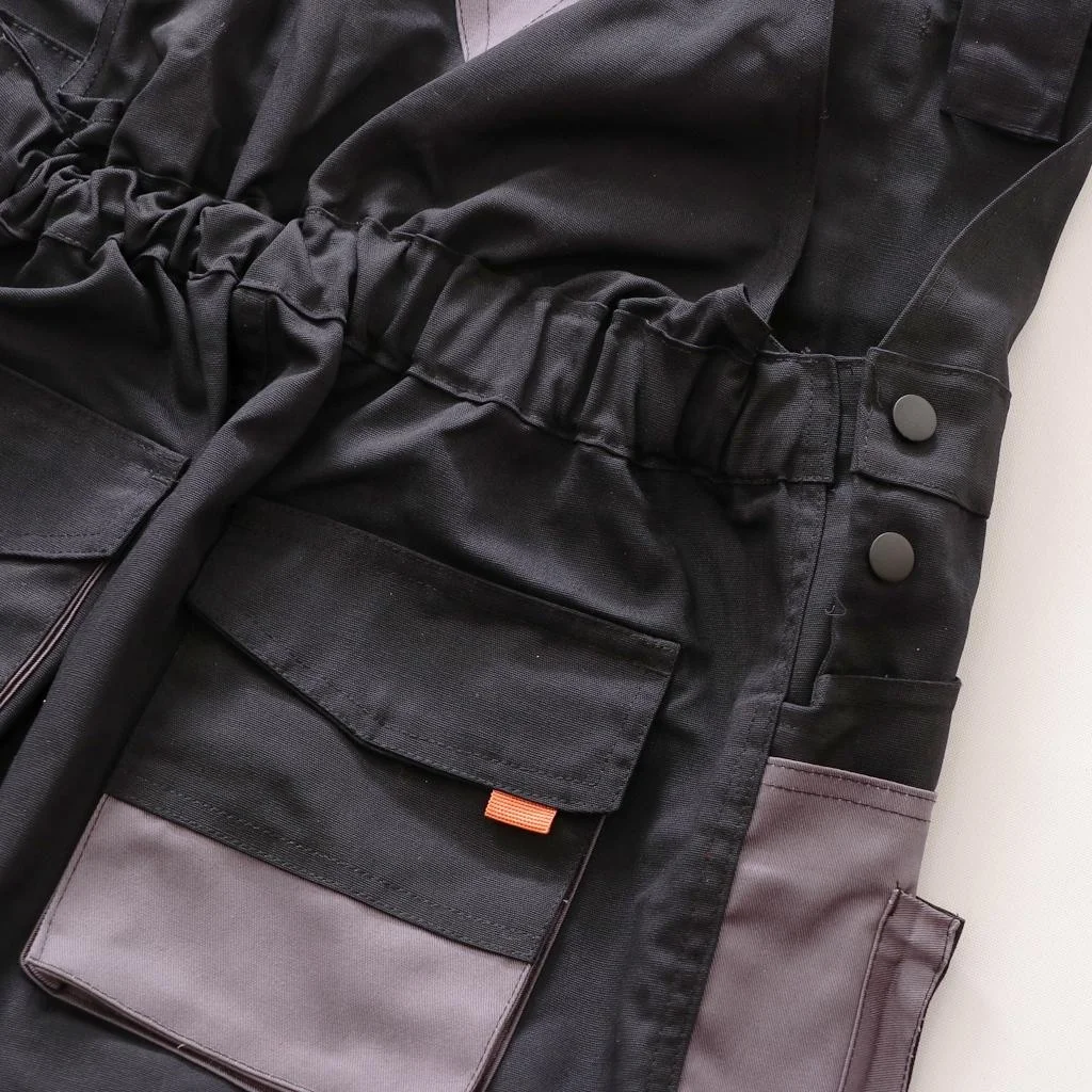 Bib pocket coverall unisex workwear uniform pant trouser construction clothing with custom design colour size branding labelling