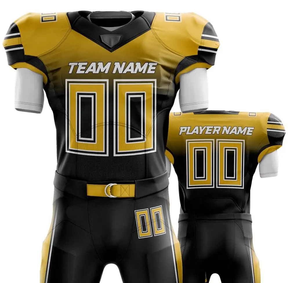 Fully Custom Football Jerseys & Matching Pant adult American Uniform/Youth Club 100% Polyester American Football Uniforms