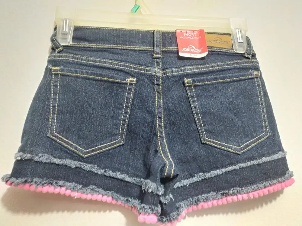Overstock Garments Surplus Brand Labels Girls Jeans Shorts Summer Casual Cotton Short Kids Beach Hot Pants Bangladesh Stock Lots
