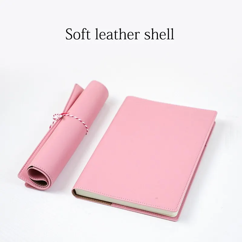 
Soft Cover Bullet Notebook A5 leather diary journal daily memos hardcover notebook 