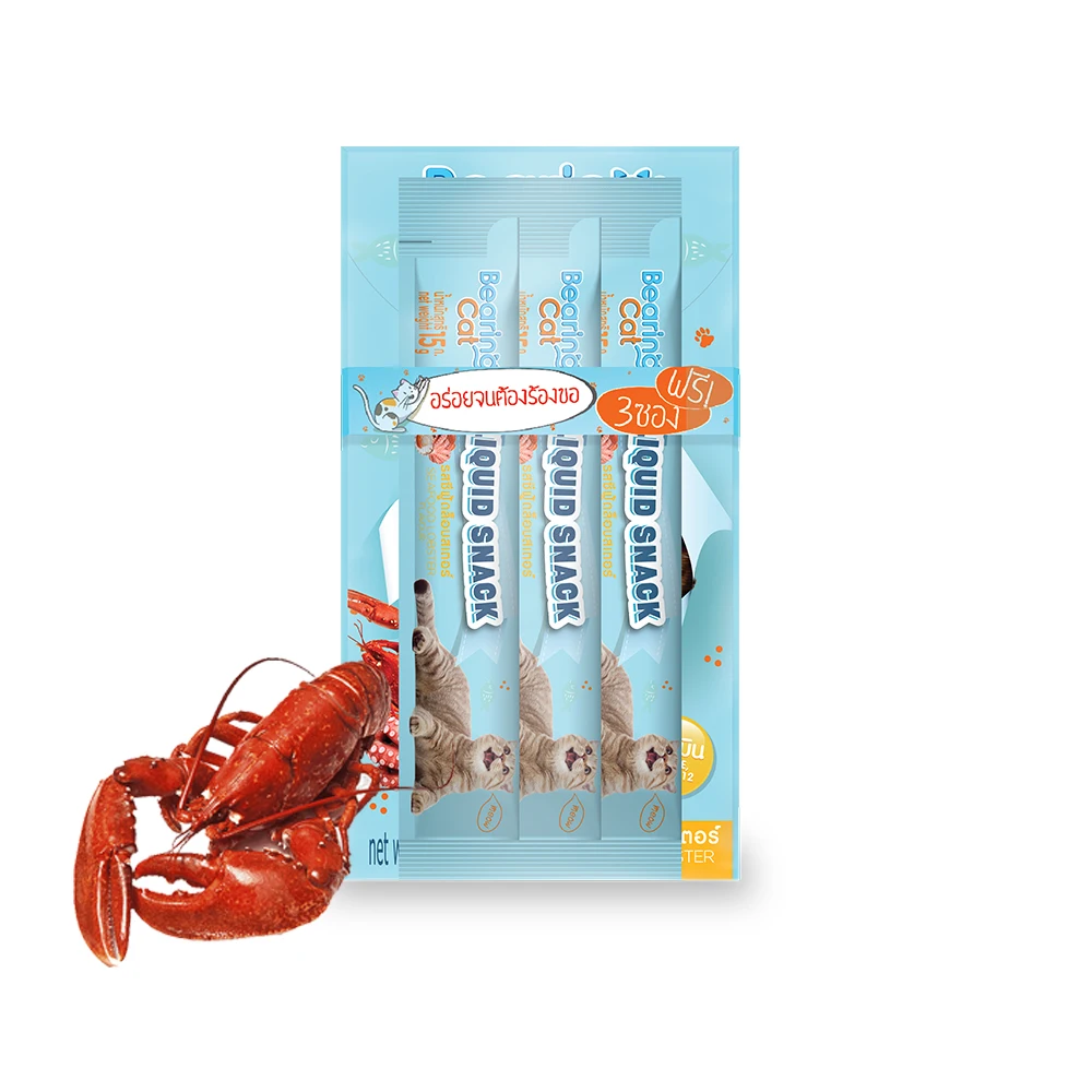The Best Premium of BEARING Cat Liquid Snack 15 g. (11 pcs per pack) Otoro Flavor from Thailand