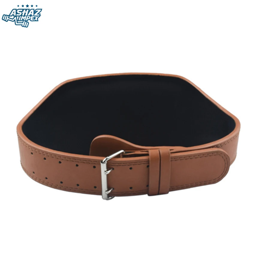 OEM Customized Heavy Gym Cowhide Fitness Belt Weight Lifting Power Belt Custom Logo Sports Safety Gym Leather