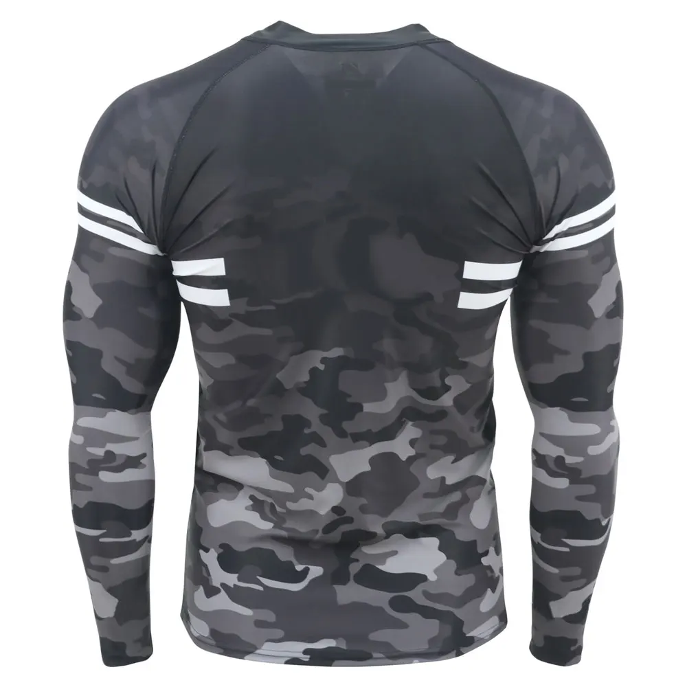 Compression Gym Shirts Long Sleeve Custom Bjj Rashguard Mma Sublimated Mens Rash Guard