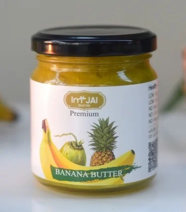 
(Low Sugar) Banana Butter Jam from Thailand Farm Premium Organic Product of Thailand Unique Taste Low Sugar Added Fruit Jam 