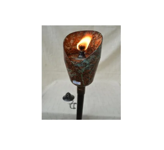 Iron pipe garden decorative oil torch on pole