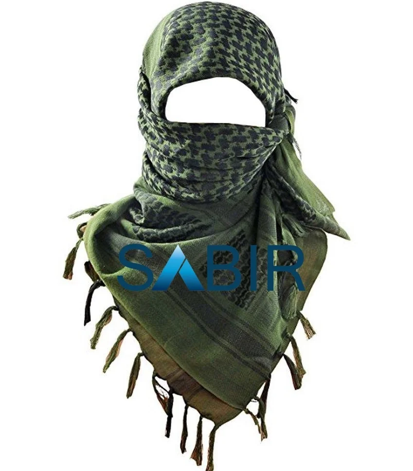 Shemagh Scarf Tactical Desert 100% Cotton Scarf Head Wrap Arabic Shemagh Middle Eastern Style Shemagh
