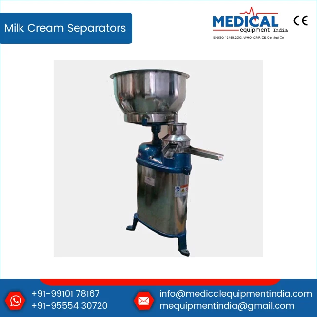 Professional Dealer of Most Selling High Performance Industrial Usage Milk Cream Separator Machine at Least Price
