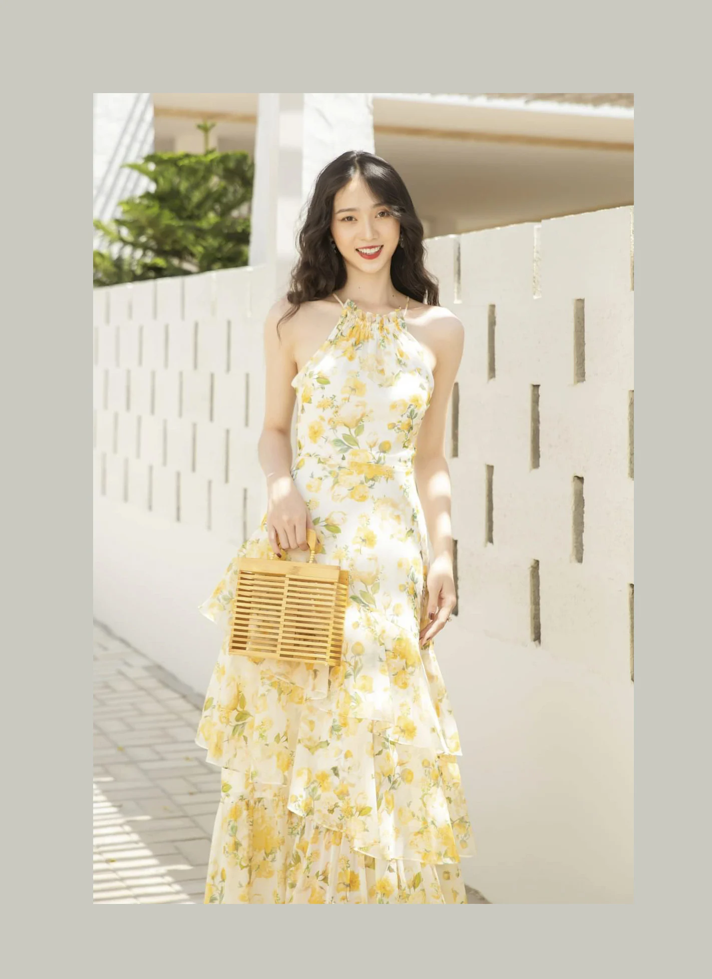 Sahulu Fashion - Flower Family Matching Outfits Irregular Mother Daughter Dresses Best Material Export From Vietnam