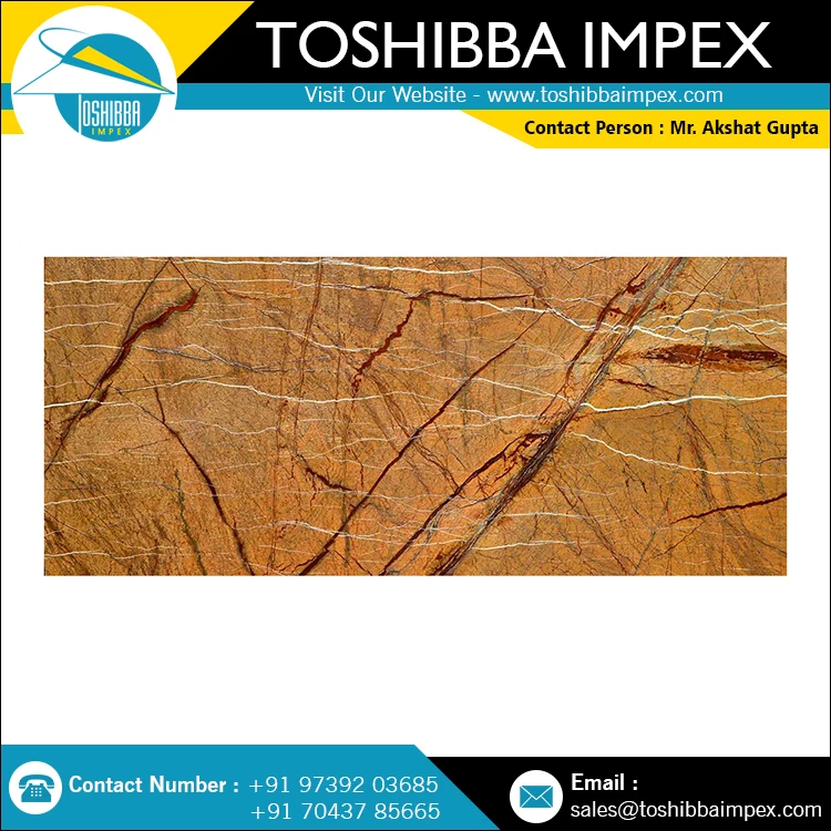 Rain Forest Gold Marble Calcite Countertops Vanity tops All Natural Stone Big Slabs Marbles Cut to size Tile for Flooring