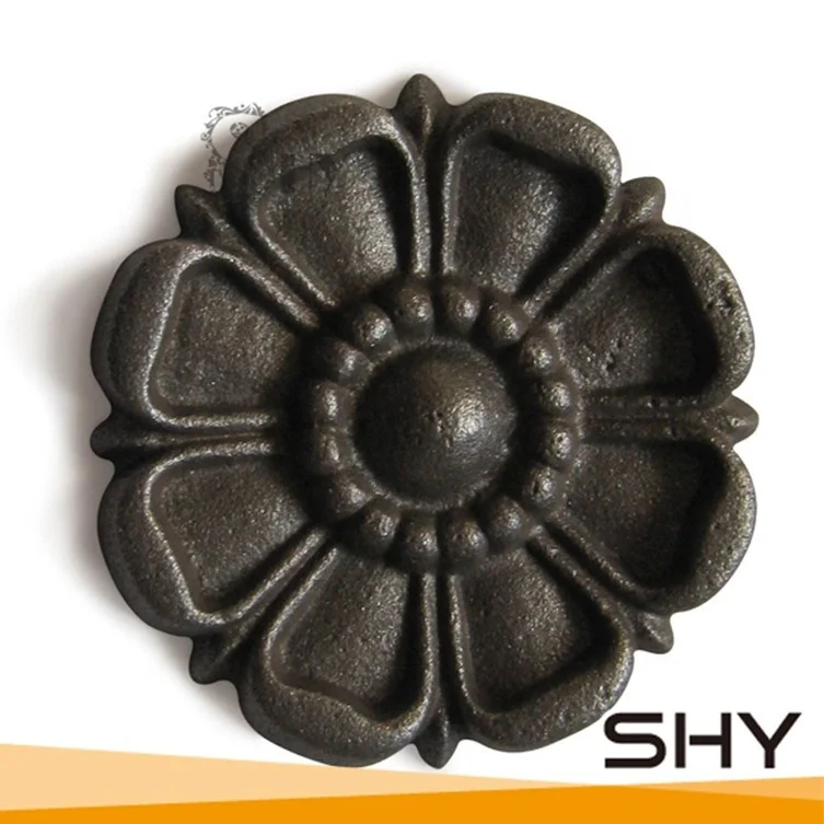 Cast Wrought Iron Flower Ornaments For Fence, Gate and Stairs Decoration | Forged Metal Ornamental Decorative Flower